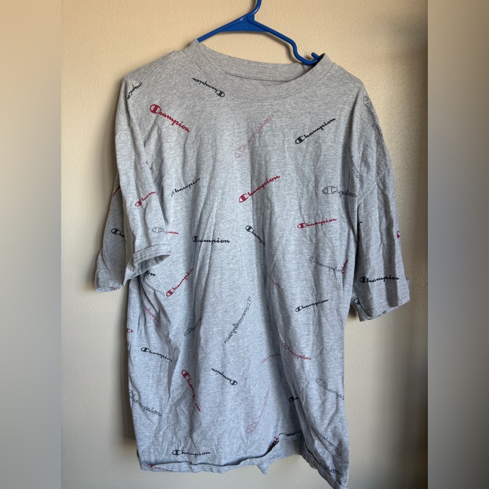 $1.00 🎉Men’s Champion Gray and Red Logo XLT